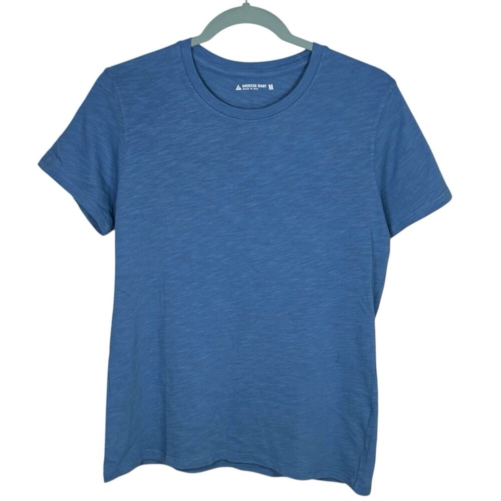 American Giant T-Shirt Womens Medium Light Blue Premium Slub Crewneck Tee NEW